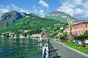 Seepromenade von Menaggio am Comer See,Lombardei,Italien