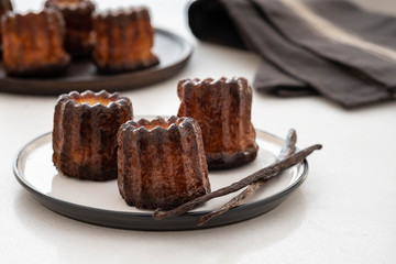 Caneles de bordeaux - traditional French sweet dessert