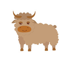 illustration of isolated yak