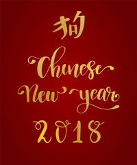 Fototapeta na wymiar Chinese New Year 2018