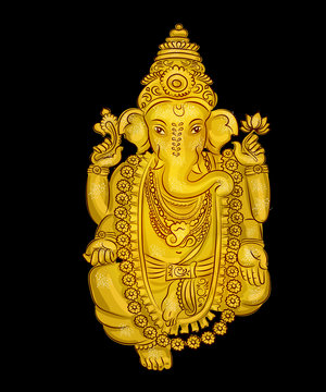 Gold Ganesha 13