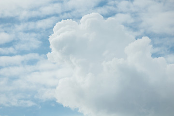 photo of blue sky and clouds or cloudscape.