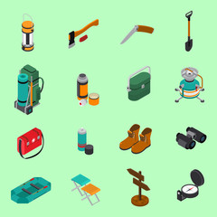 Hiking Icons Set