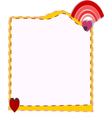Colorful frame, pastel border, green,  heart shape, background image, add color to any page with borders, these colorful borders and backgrounds. For students and schools;