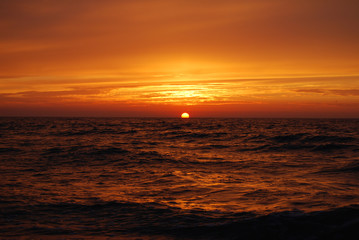 zachód słońca na morzem 3
