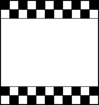 checkered chess board with white space for text