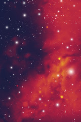 Astrology Mystic Outer Space Background. Vector Digital Illustration of Universe.