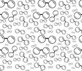 Seamless eyeglasses pattern, glasses