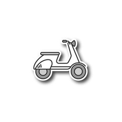Fototapeta premium Scooter side view patch