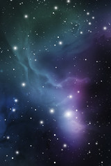 Astrology Mystic Outer Space Background. Vector Digital Illustration of Universe.