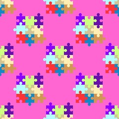  Цветные пазлы, бесшовный узор