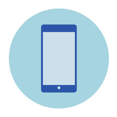 phone blue icon vector illustration for web