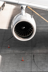 Engine, Turbine Airplane at Frankfurt Airport