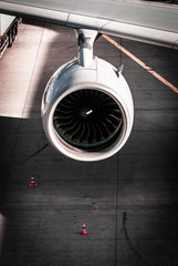 Engine, Turbine Airplane at Frankfurt Airport