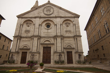 Fototapeta na wymiar Cattedrale santa Maria Assunta Pienza Siena Toscana Italia 