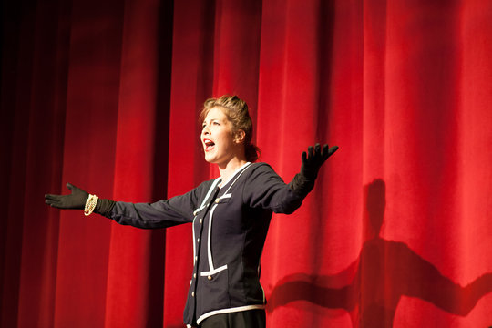 Actress Acting On Stage