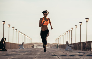 Woman on morning run