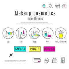 Web Design Template of Makeup and Cosmetics Online Shop