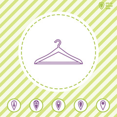 hanger line vector icon. Flat design style