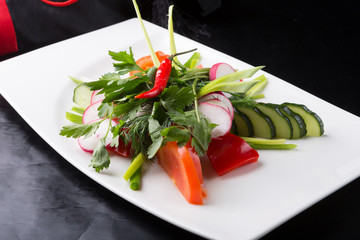 Fresh raw vegetables