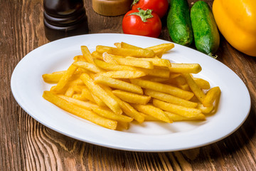 french fries on plate