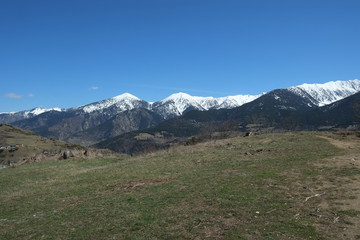 Landscape near Mont Louis fortress, France