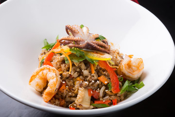 Fried seafood rice