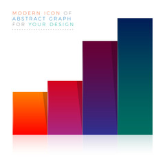 Modern icon of abstract gradient graph