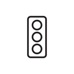 traffic lights outline vector icon. Modern simple isolated sign. Pixel perfect vector illustration for logo, website, mobile app and other designs