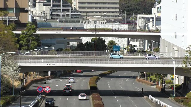 TAMA CITY,  TOKYO,  JAPAN - CIRCA MAY 2018 : Scenery around TAMA CENTER train station.