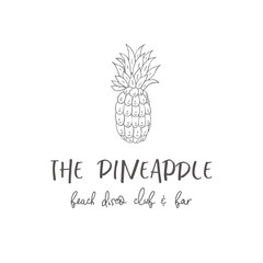Line logo of pineapple.