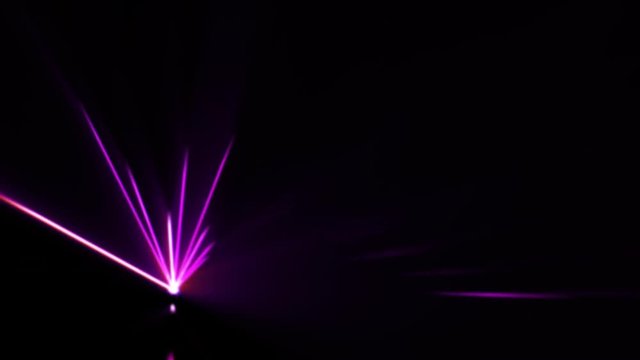 strobe radial laser show in purple for fan parks, festivals, concerts, raves, sport events and victory celebrations, loop