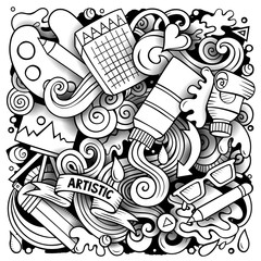 Cartoon vector doodles Art and Design illustration