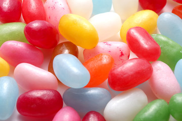 close up on assorted colored candies