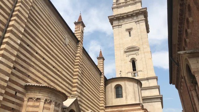Verona Cathedral. It is a Roman Catholic cathedral in Verona, northern Italy, dedicated to the Blessed Virgin Mary under the designation Santa Maria Matricolare