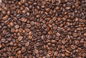 Coffee beans texture background