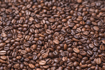 Coffee beans texture background