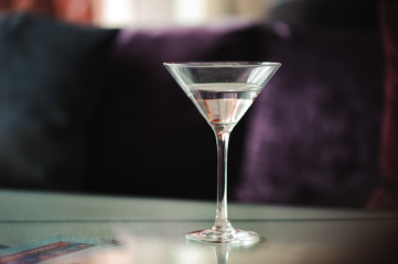 Glass of matini. Vermouth cocktail.