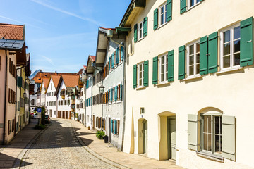 Fototapeta na wymiar old town of fuessen in bavaria