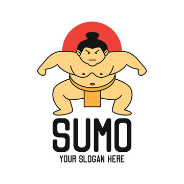 sumo logo with text space for your slogan / tag line, vector illustration