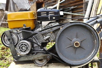 Fototapeta premium the engine light agricultural machine with a drive