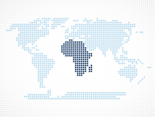 Fototapeta premium Africa continent on the world map