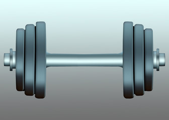 Insulated sports barbell on a  background. Dumbbells