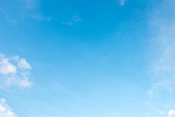 Blue sky white cloud white background