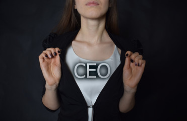 On the businessman's chest is an inscription:CEO