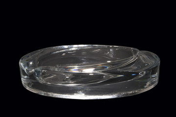ashtray isolated on black background