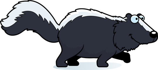 Cartoon Skunk Walking