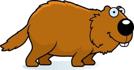Cartoon Woodchuck Smiling