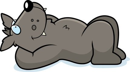 Cartoon Wolf Resting