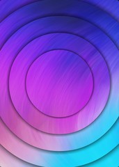Concentric colorful steel circles art. Background pattern for brochure cover, banner, postcard, flyer, poster or textile and fabric print. Template for creative wallpaper or graphic design artwork.